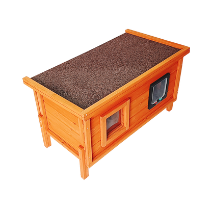 XL Outdoor Cat House and Rain Cover