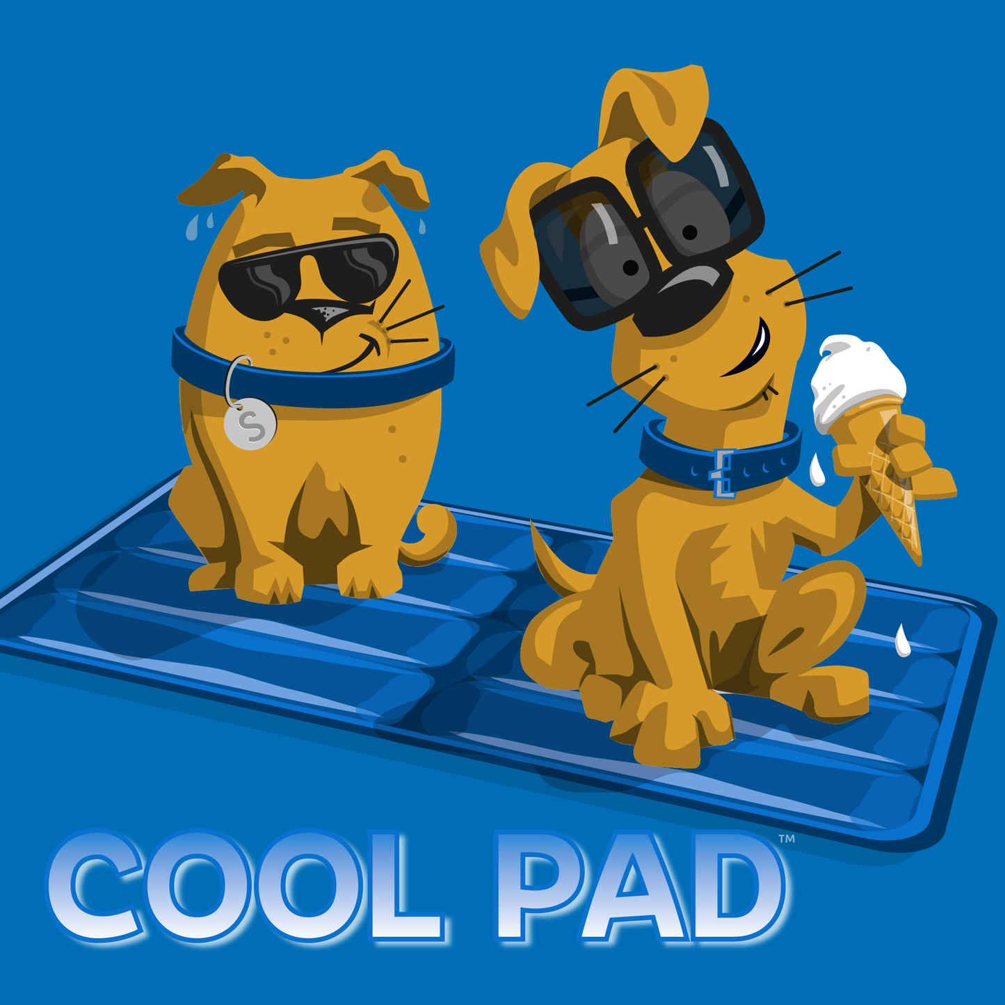 Sparky and Spud Cool Pad 90cm x 60cm