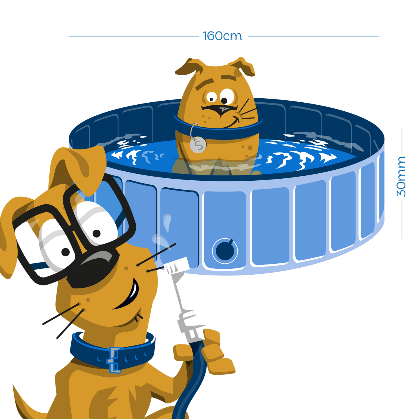 Sparky And Spud Cool Pool 160cm x 30cm